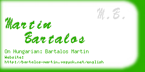 martin bartalos business card